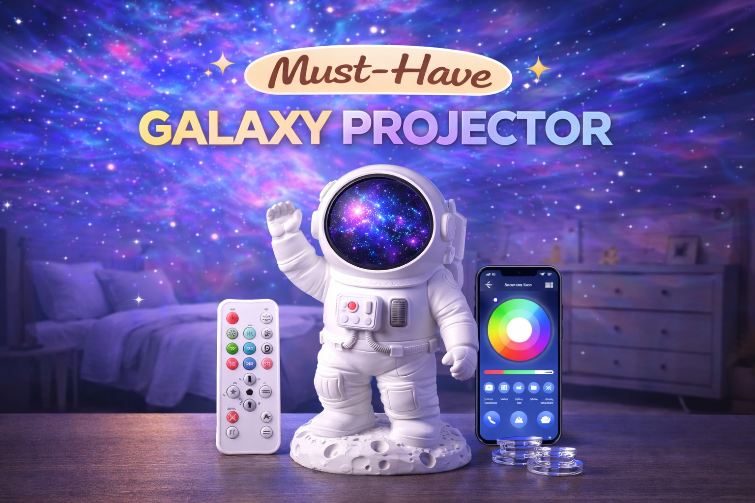 Astronaut galaxy projector