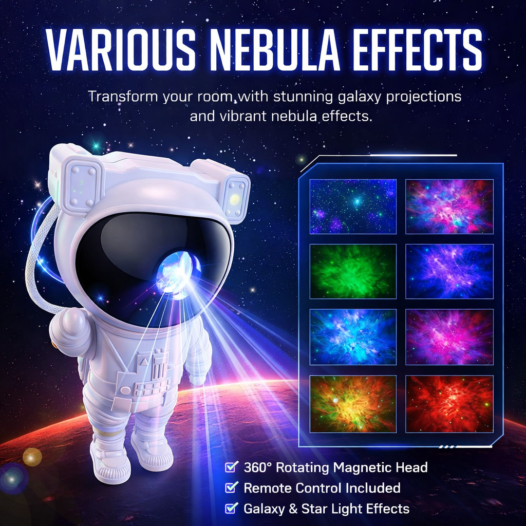 Astronaut Galaxy Projector - Remote Control